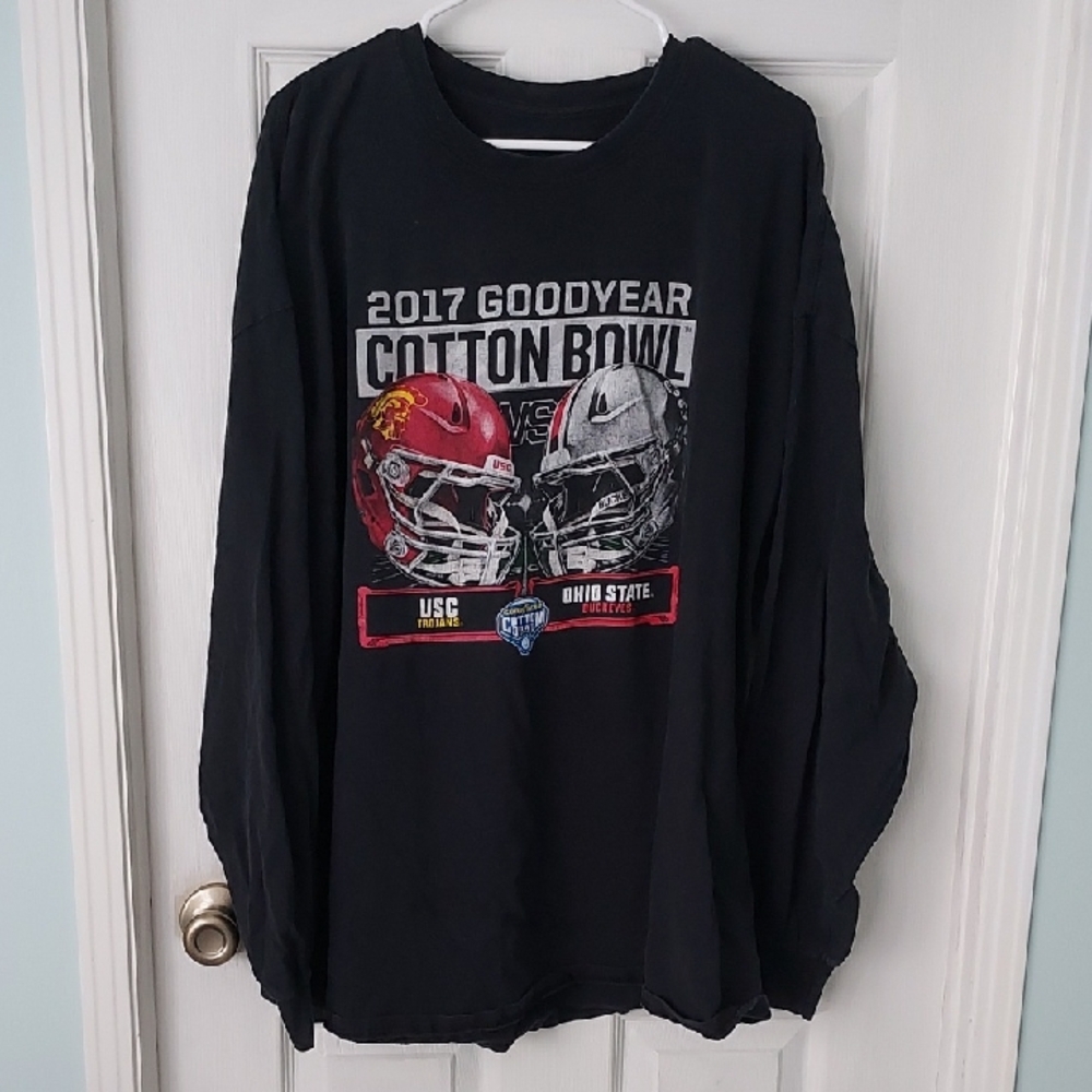 2017 Goodyear Cotton Bowl USC vs Ohio State Black Longsleeve Tee